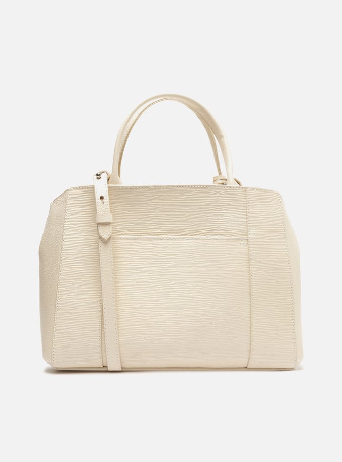 Bolsa Tote Off-White Couro Wave Bella Grande