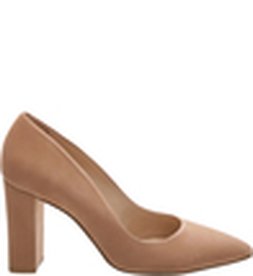 Scarpin Nobuck Bloco Savannah Nude Vintage | Arezzo