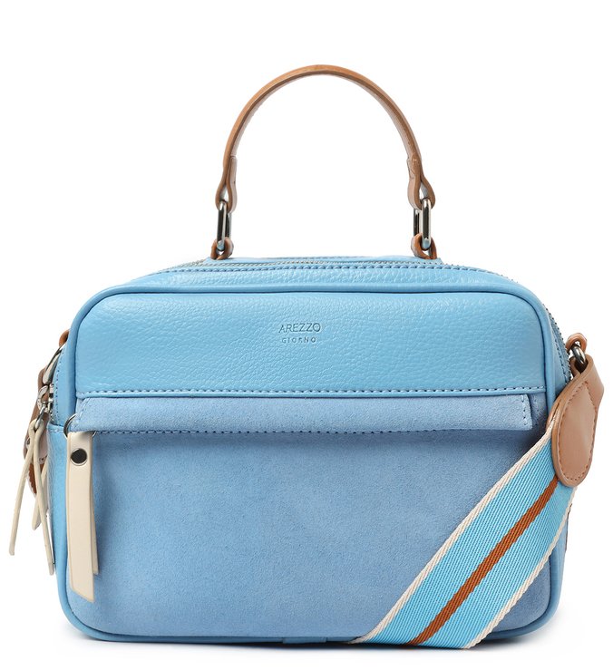 Bolsa Tiracolo Azul Prione Média Colorida