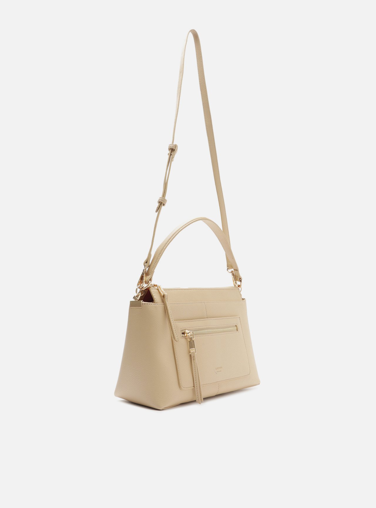 Bolsa Tote Bege Média Bolso Frontal — foto 5