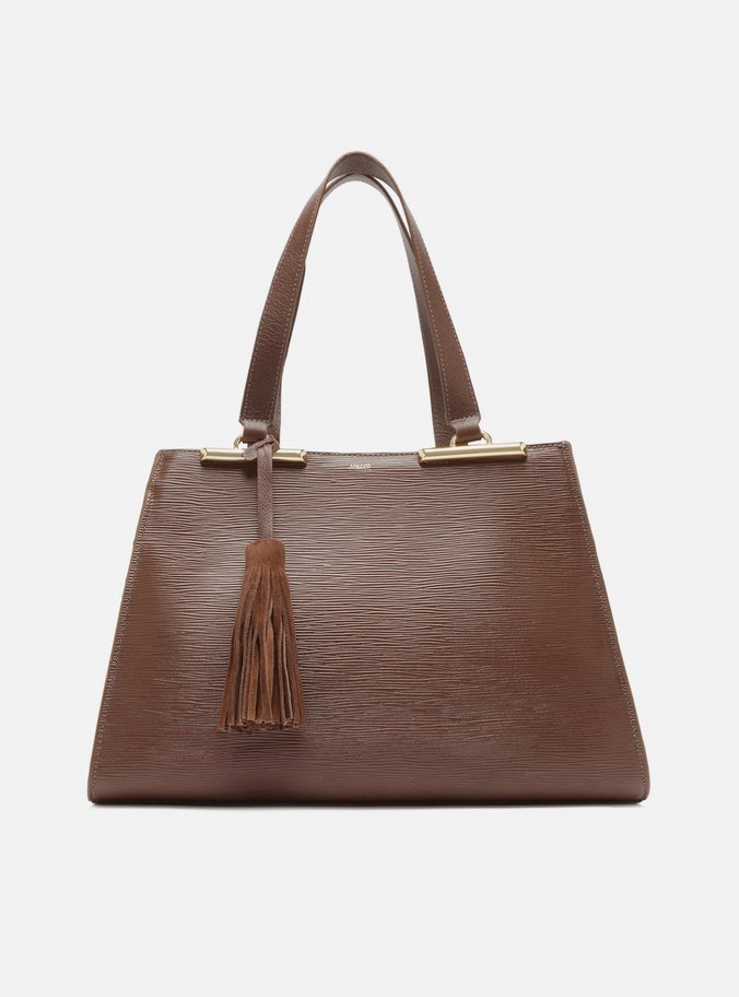 Bolsa Shopping Marrom Couro Grande Barbicacho