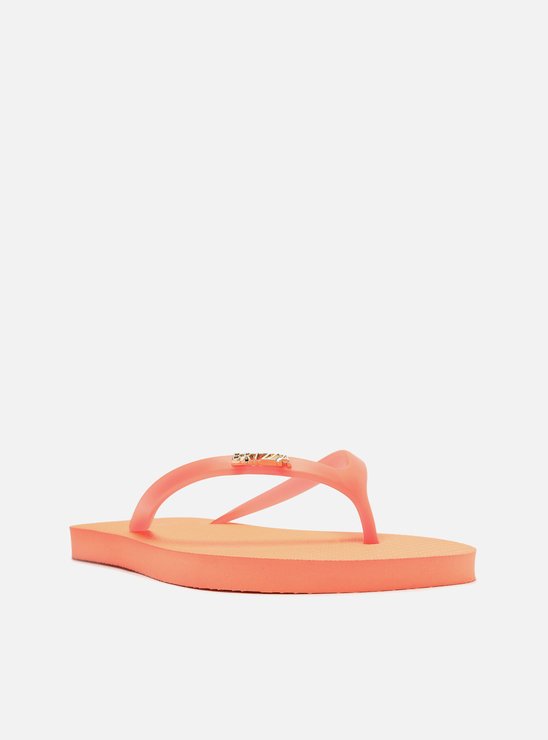 Chinelo de Dedo Laranja Tiras Jelly Brizza