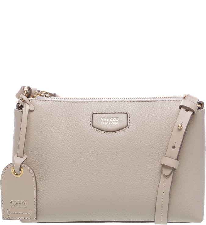 Bolsa Couro Pequena Tiracolo Giornata Nero Off White
