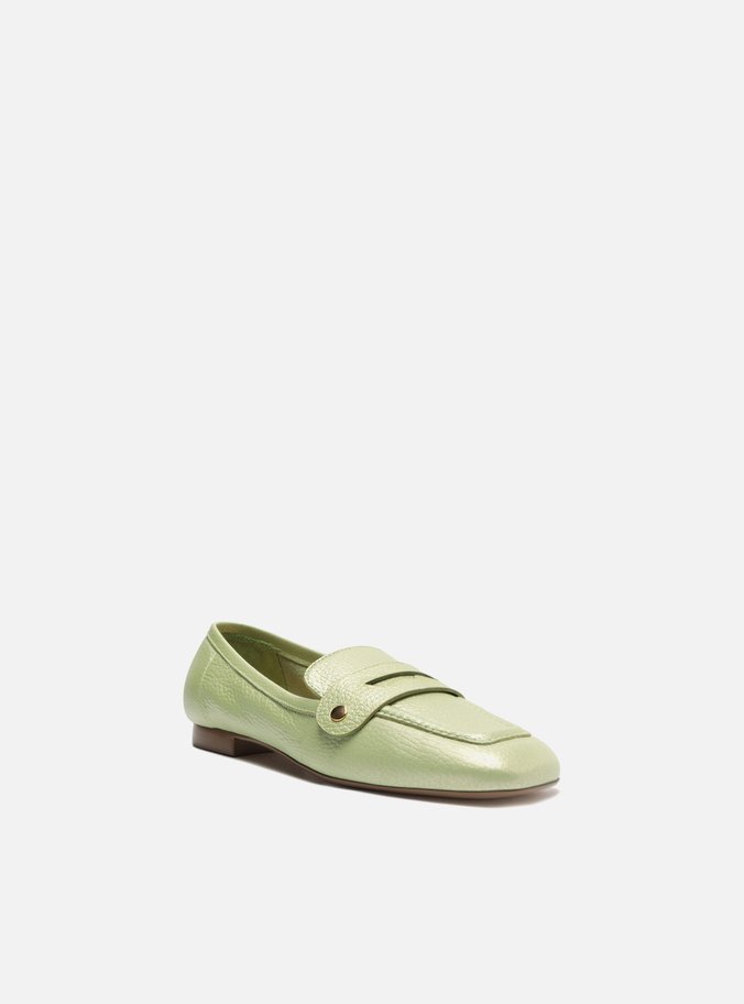 Loafer Verde Couro Bridão Switch com Troca de Bridão