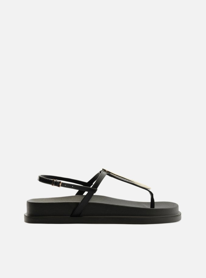 Sandália Papete Preta Gaspea Sandal