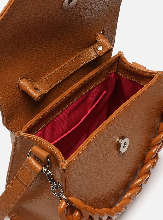 Bolsa Satchel Marrom Iara Média