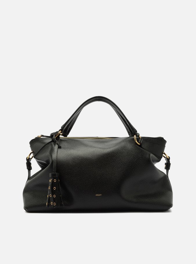 Bolsa Tote Preta Couro Grande