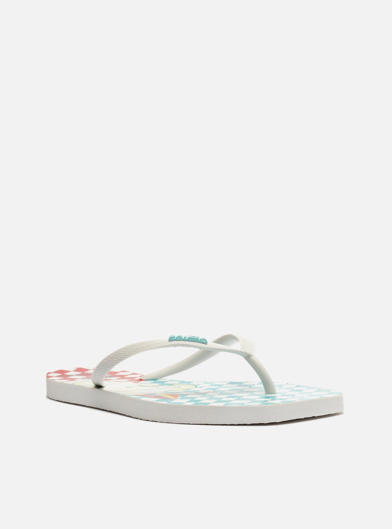 Chinelo de Dedo Estampado Multicolorido Square Brizza — foto 2