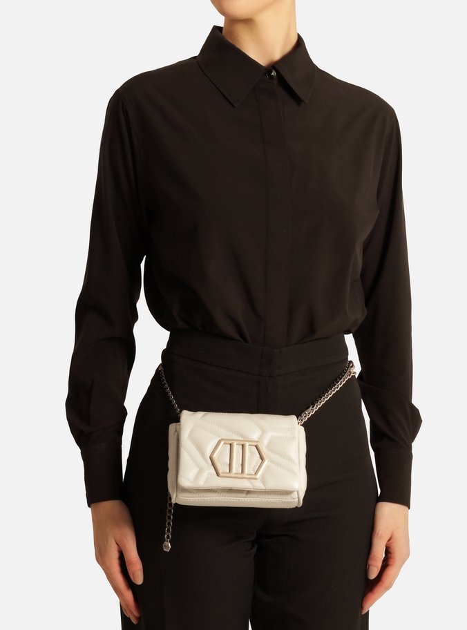 Mini Bag Tiracolo Branca Couro Emma