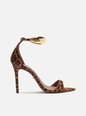 Arezzo — Sandália Animal Print Salto Alto