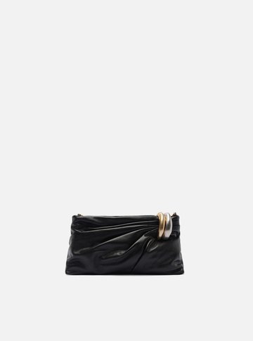 Arezzo — Bolsa Clutch Preta Couro