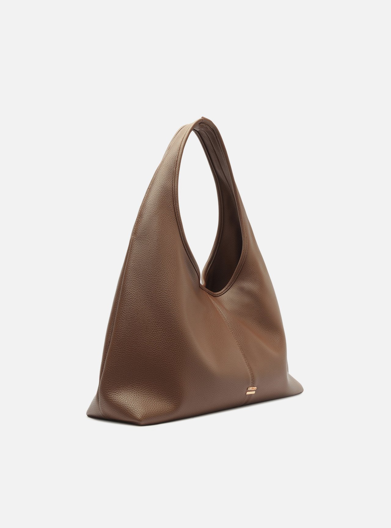 Bolsa Hobo Marrom Média Metais — foto 2