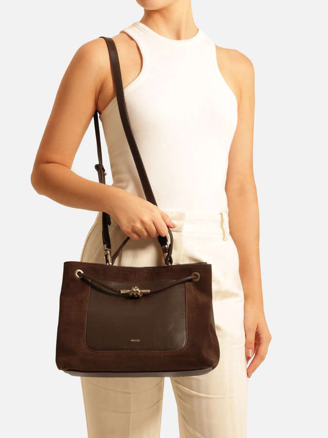 Bolsa Tote Marrom Couro Helena Grande
