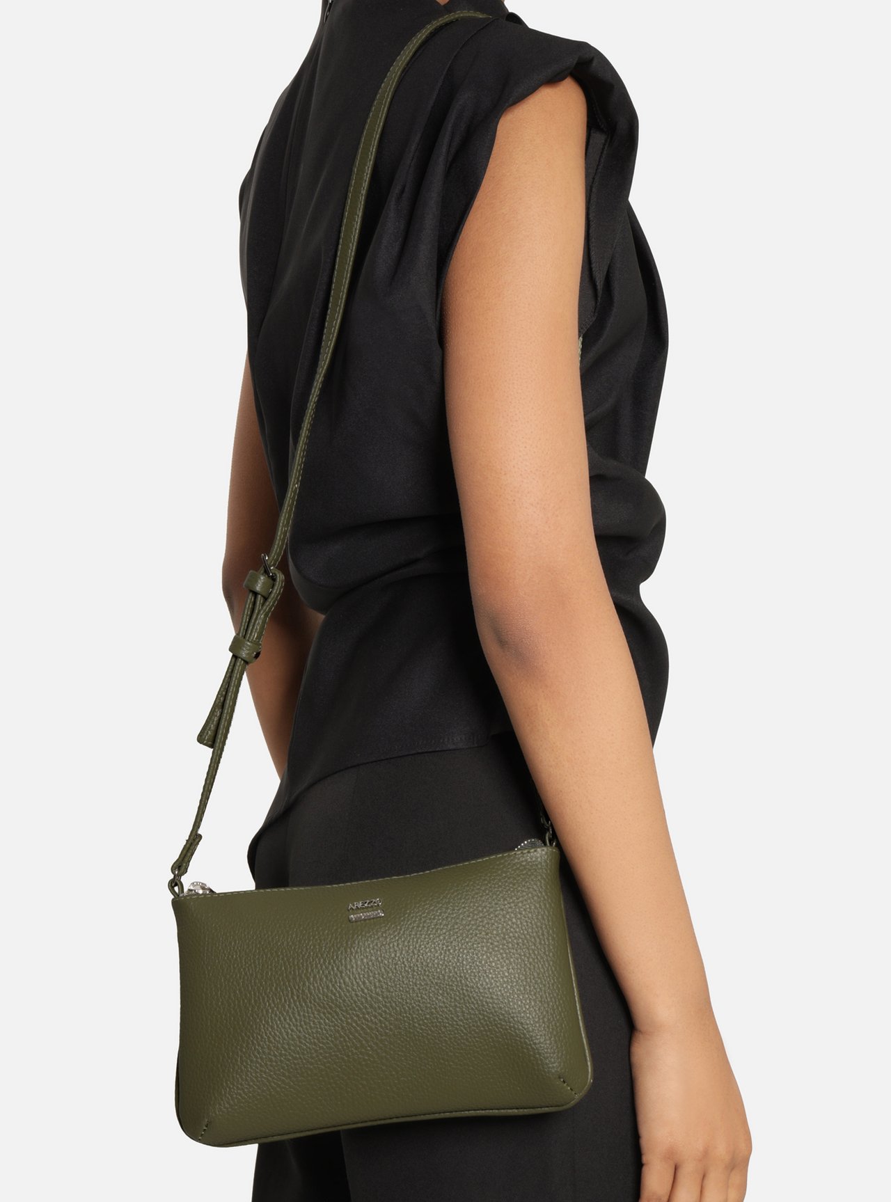 Bolsa Tiracolo Verde Pequena Metais — foto 6