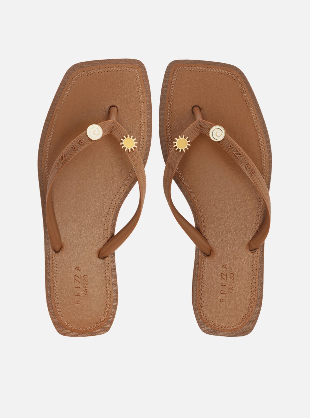 Chinelo Marrom Recouro Square Bacio Di Latte — foto 1