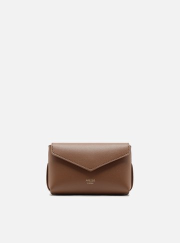 Bolsa Tiracolo Marrom Pequena Envelope