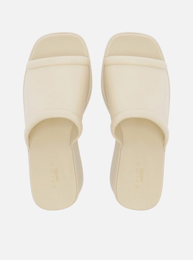 Tamanco Plataforma Off-White Brizza