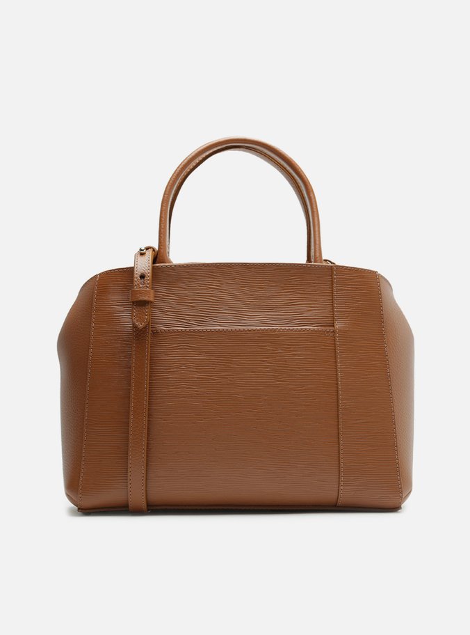 Bolsa Tote Marrom Couro Bella Média Cúrcuma