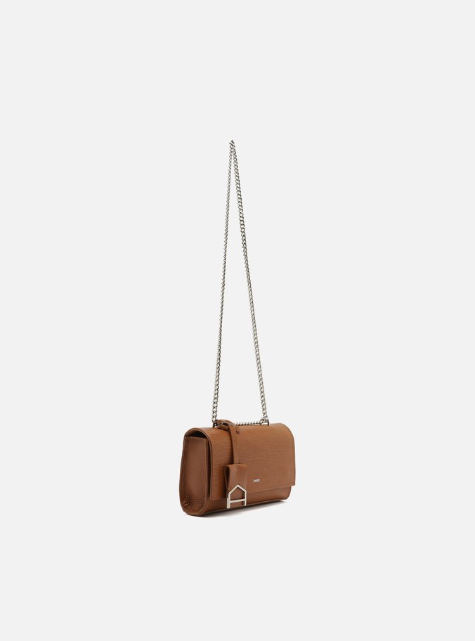 Bolsa Tiracolo Marrom Cúrcuma Couro Abraccio Pequena