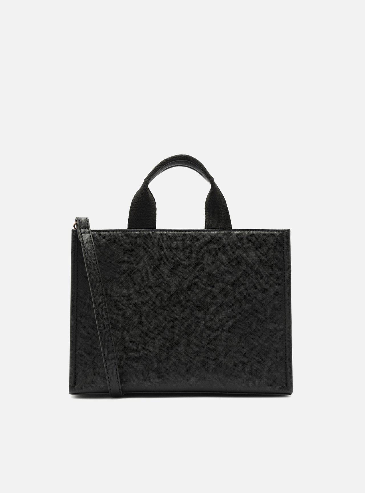 Bolsa Tote Preta Média Bolso Frontal — foto 3