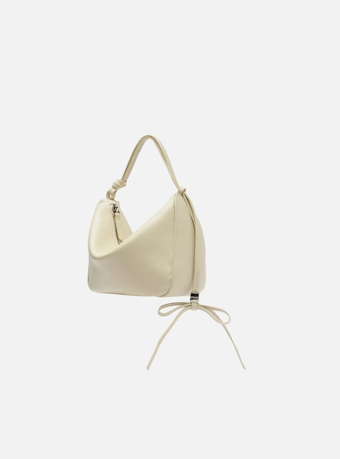 Bolsa Tiracolo Branca Couro Pequena Alças Mix