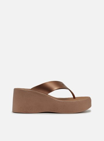 Tamanco Marrom Metal Flatform Barcelona