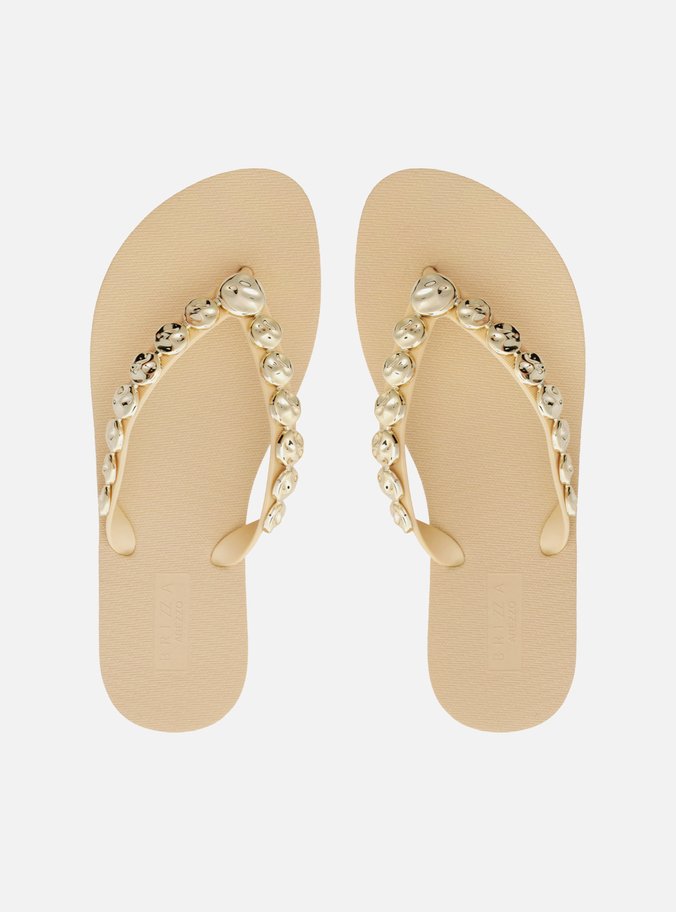 Chinelo Nude Minimal Tira Búzios