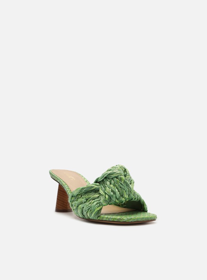 Mule Verde Aberta Bico Quadrado