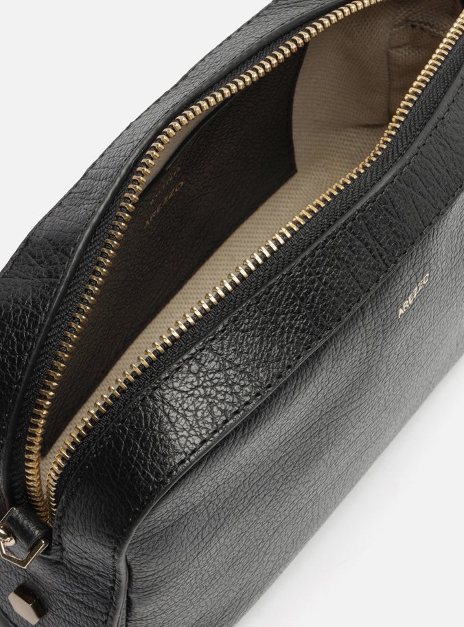 Bolsa Tiracolo Preta Couro Abraccio 2.0 Pequena