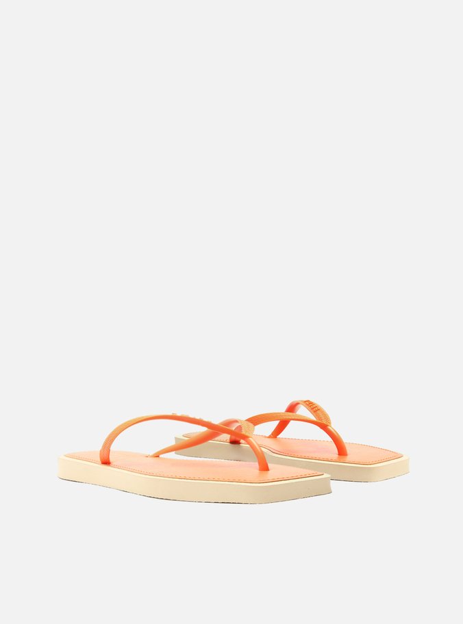 Chinelo de Dedo Laranja Square Bicolor Brizza Color
