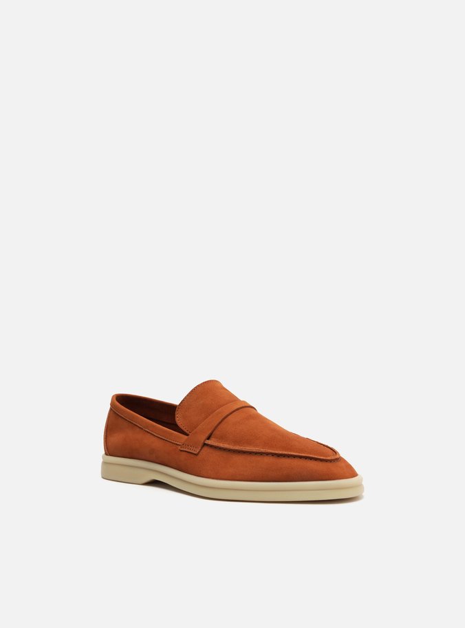 Mocassim Marrom Nobuck Tira Detalhe