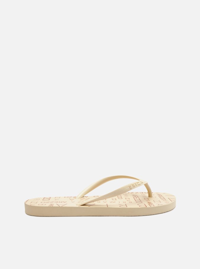 Chinelo de Dedo Branco Essential Lettering Brizza