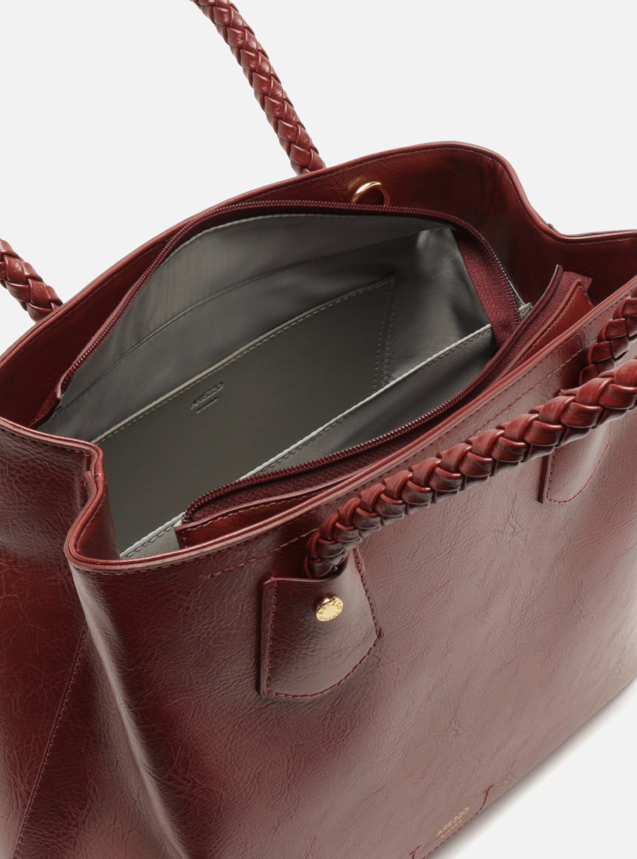 Bolsa Tote Bordô Grande Tressê — foto 4