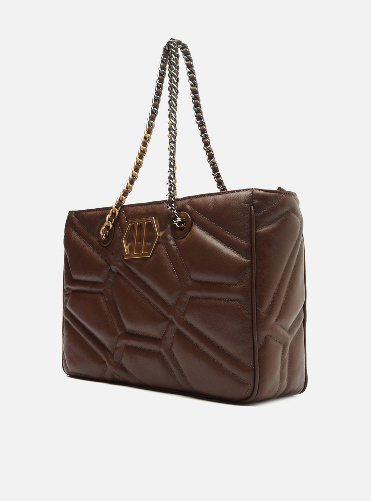 Bolsa Shopping Marrom Escura Couro Emma Grande — foto 2