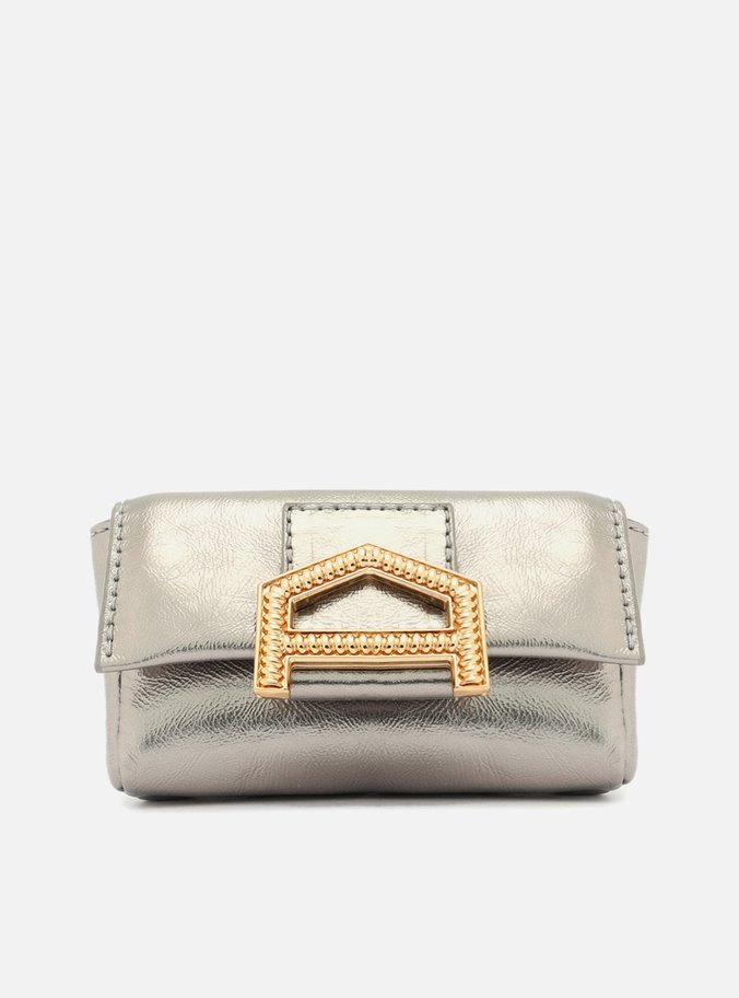 Mini Bag Prata Couro