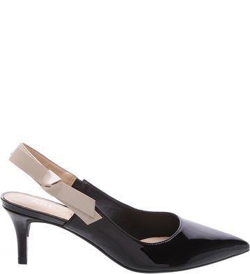 Scarpin Verniz Salto Kitten Feminino Preto