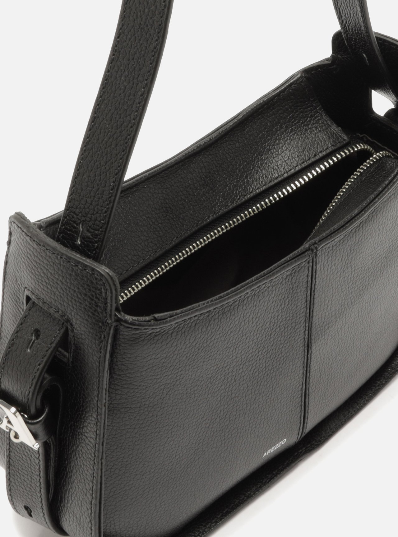 Bolsa Hobo Couro Preta — foto 4