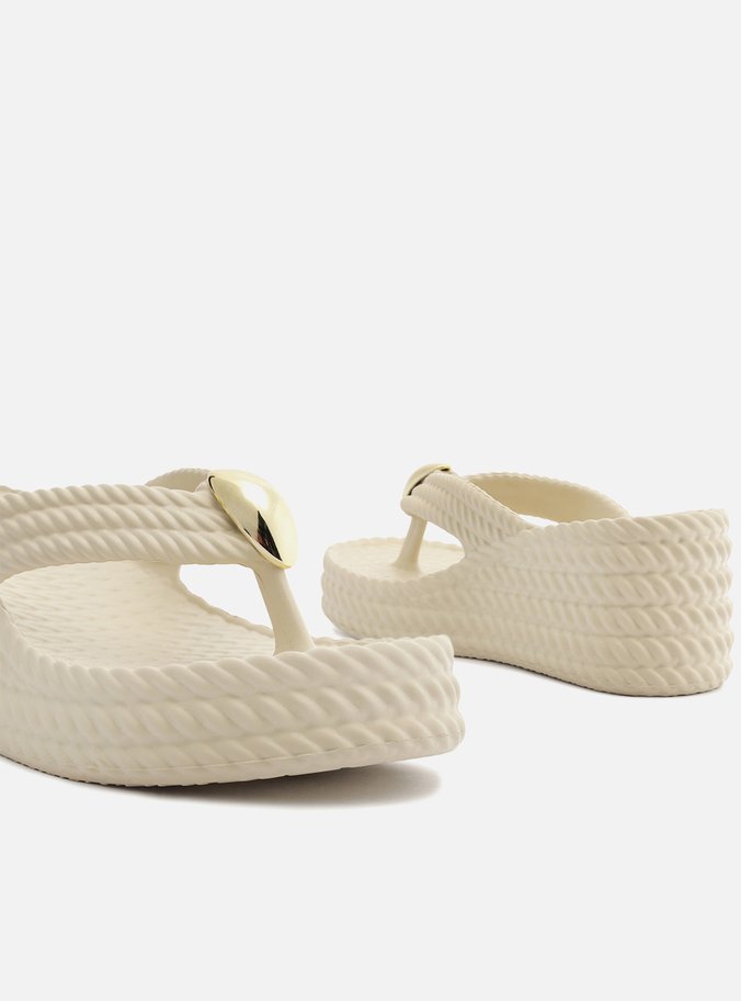 Sandália Branca Flatform Marrocos Sun