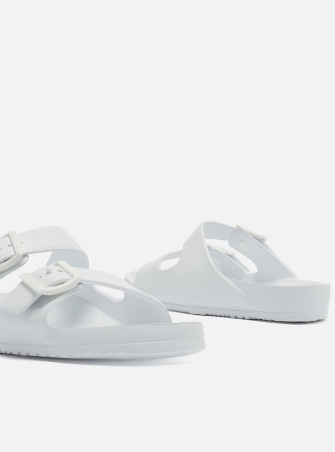 Slide Branca Flatform Tiras Brizza