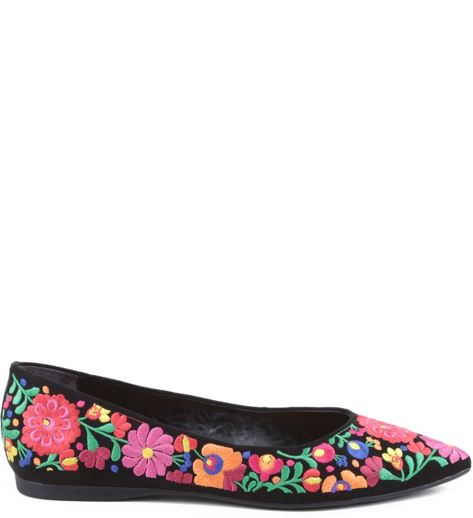 Sapatilha Floral Negro