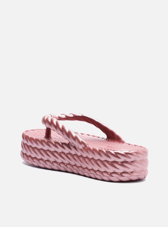 Sandália Rosa Flatform Marrocos Mid