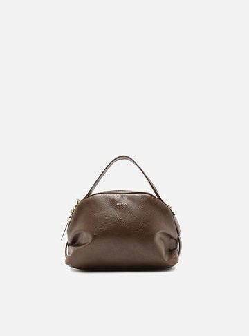 Arezzo — Bolsa Tiracolo Marrom Pequena Corrente Dourada