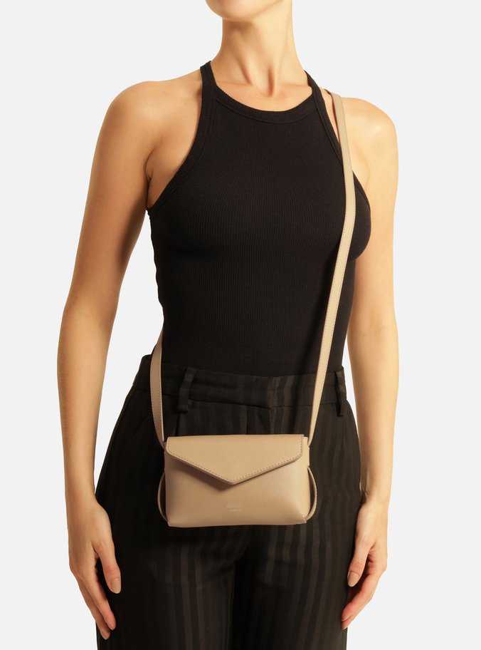 Bolsa Tiracolo Bege Pequena Envelope