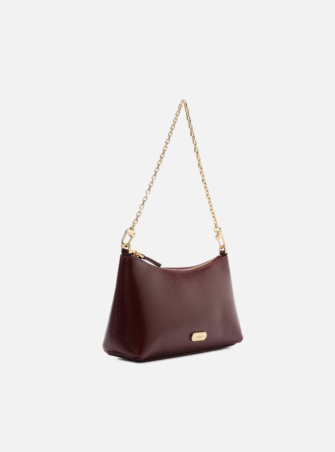 Bolsa Tiracolo Vermelha Couro Pequena Corrente