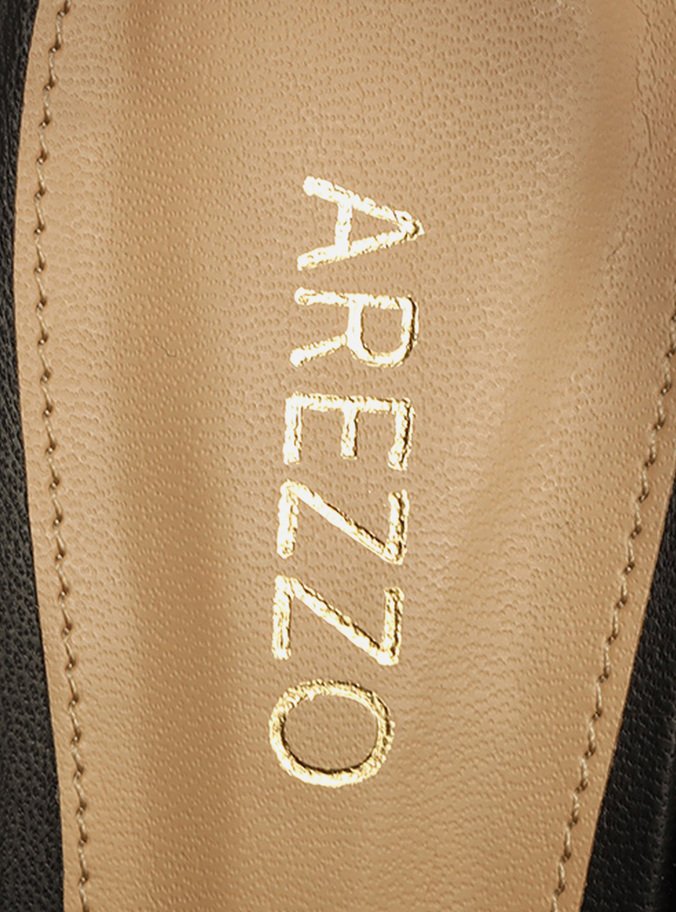 Espadrille Preta Couro Plataforma Fivela