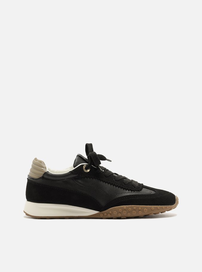 Tênis Preto Solado Esportivo Suede Metais
