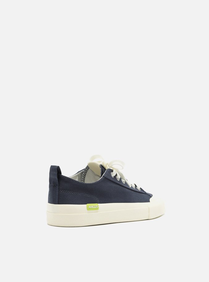 Tênis Azul Lona Canelada Casual