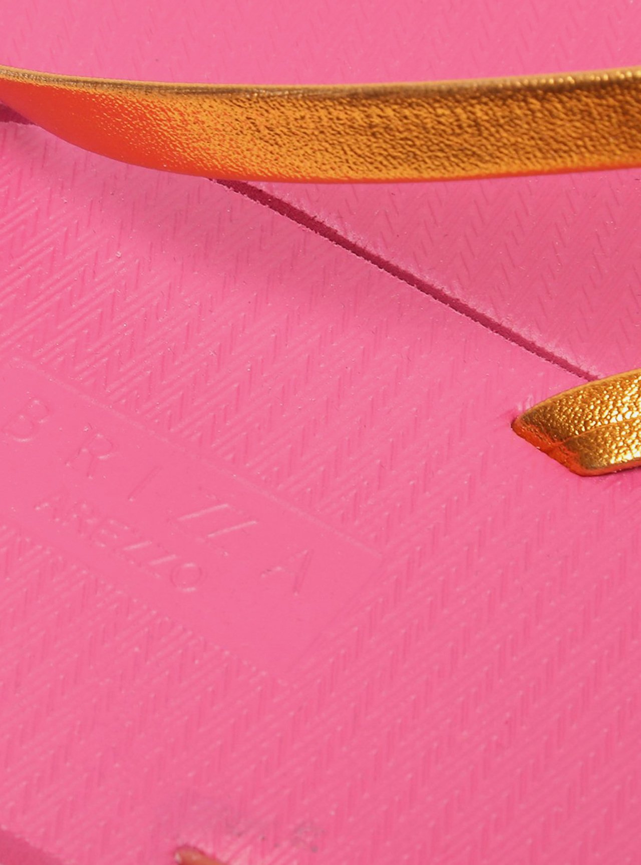 Chinelo de Dedo Rosa Tira Metalizada Laranja Brizza — foto 7