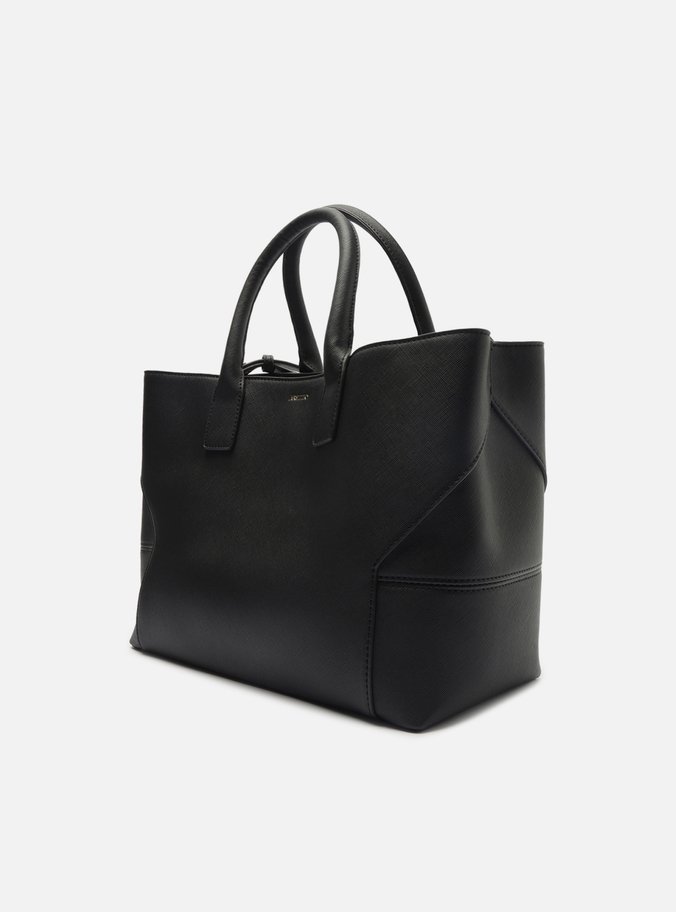 Bolsa Tote Preta Grande Recortes