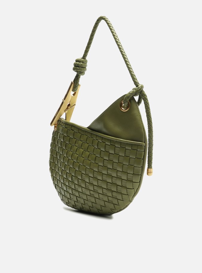 Bolsa Tiracolo Verde Couro Média Maia Tressê